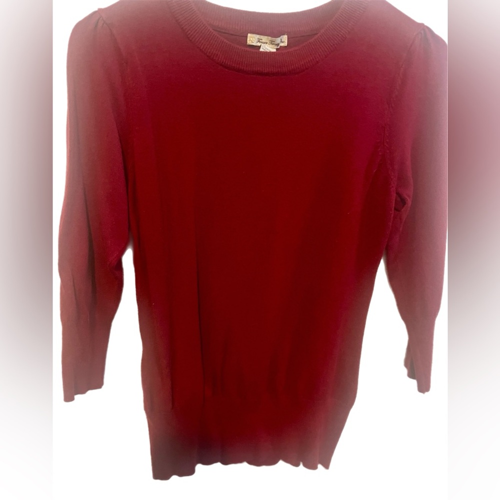 Forever 21 Rich Burgundy Crew Neck Sweater